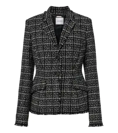 Erdem Checked cotton-blend tweed jacket | Thumbnail 1