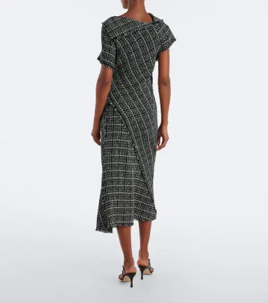 Erdem Checked cotton-blend tweed midi dress | Thumbnail 6 Erdem Checked cotton-blend tweed midi dress | Thumbnail 6
