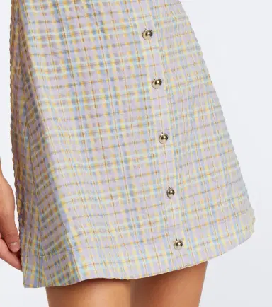 Markarian Skye plaid seersucker minidress | Thumbnail 4 Markarian Skye plaid seersucker minidress | Thumbnail 4