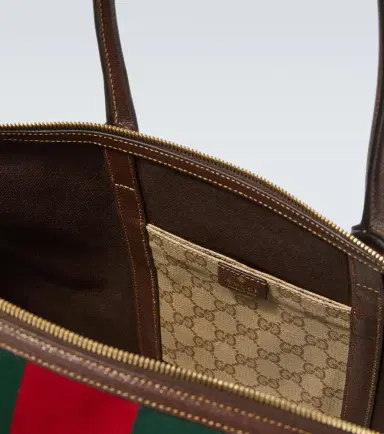 Gucci GG Web Stripe Medium duffel bag | Thumbnail 4 Gucci GG Web Stripe Medium duffel bag | Thumbnail 4
