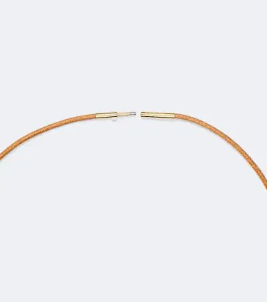 Marie Lichtenberg Love Smash 18kt gold and leather pendant necklace with diamond | Thumbnail 2