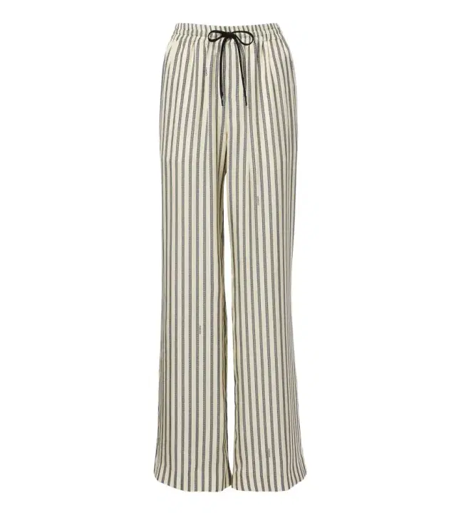 Versace Meandros silk twill wide-leg pants