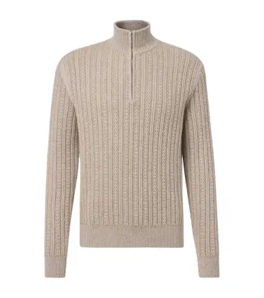 Agnona Cashmere, wool, and silk half-zip sweater | Thumbnail 1