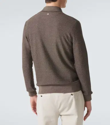AGNONA Wool and silk polo sweater | Thumbnail 3