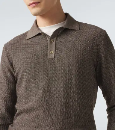 AGNONA Wool and silk polo sweater | Thumbnail 4