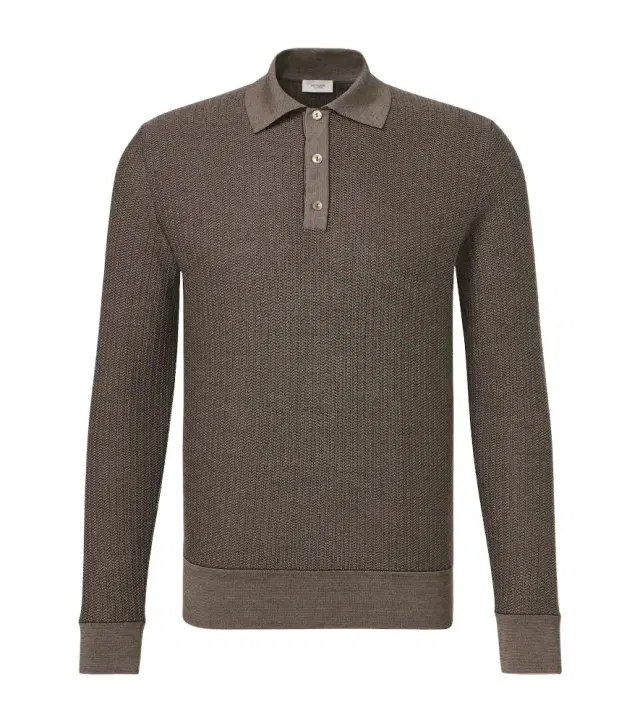 Wool and silk polo sweater Wool and silk polo sweater