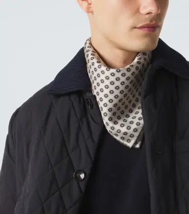 Agnona Printed silk twill scarf | Thumbnail 2