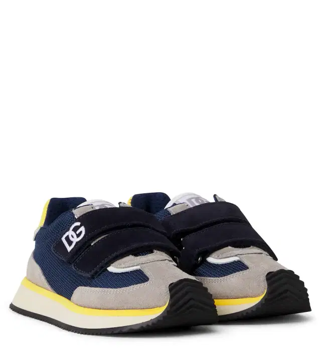 Dolce & Gabbana Kids DG suede-trimmed sneakers