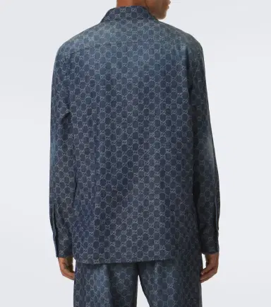 Gucci GG cotton chambray jacquard shirt | Thumbnail 2 Gucci GG cotton chambray jacquard shirt | Thumbnail 2