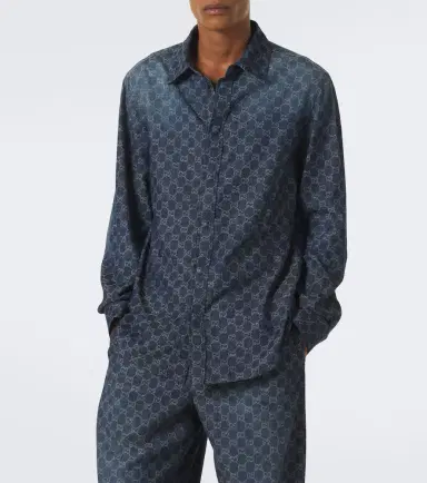Gucci GG cotton chambray jacquard shirt | Thumbnail 6 Gucci GG cotton chambray jacquard shirt | Thumbnail 6