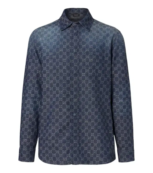 Gucci GG cotton chambray jacquard shirt
