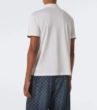 Gucci Web Stripe silk jersey polo shirt | Thumbnail 2 Gucci Web Stripe silk jersey polo shirt | Thumbnail 2