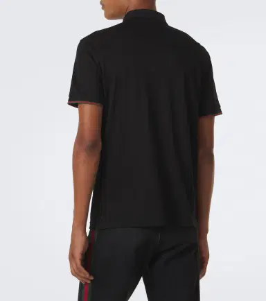 Gucci Web Stripe silk jersey polo shirt | Thumbnail 6 Gucci Web Stripe silk jersey polo shirt | Thumbnail 6