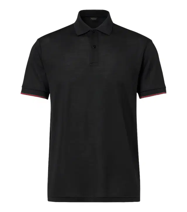 Gucci Web Stripe silk jersey polo shirt
