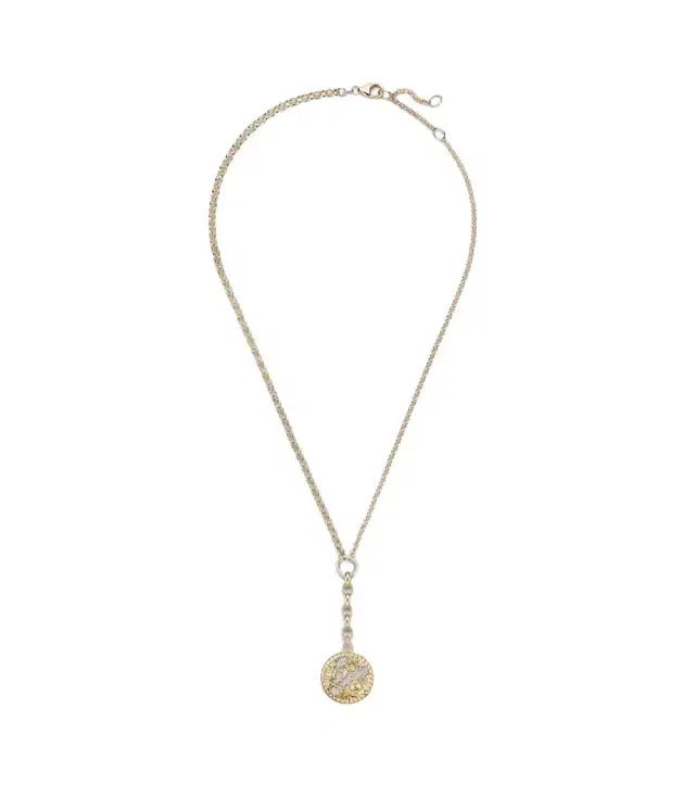 FoundRae Resilience Floral Screen 18kt gold necklace with diamonds