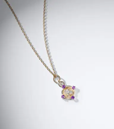 Foundrae Resilience Blossom 18kt gold necklace with diamonds and amethysts | Thumbnail 5 Foundrae Resilience Blossom 18kt gold necklace with diamonds and amethysts | Thumbnail 5