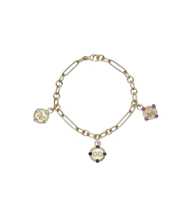 FoundRae Infinite Gratitude, Reverie, and Blossoms 18kt gold bracelet with gemstones | Thumbnail 1 FoundRae Infinite Gratitude, Reverie, and Blossoms 18kt gold bracelet with gemstones | Thumbnail 1