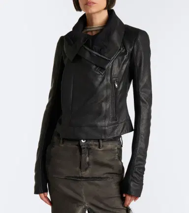 Rick Owens Leather biker jacket | Thumbnail 2