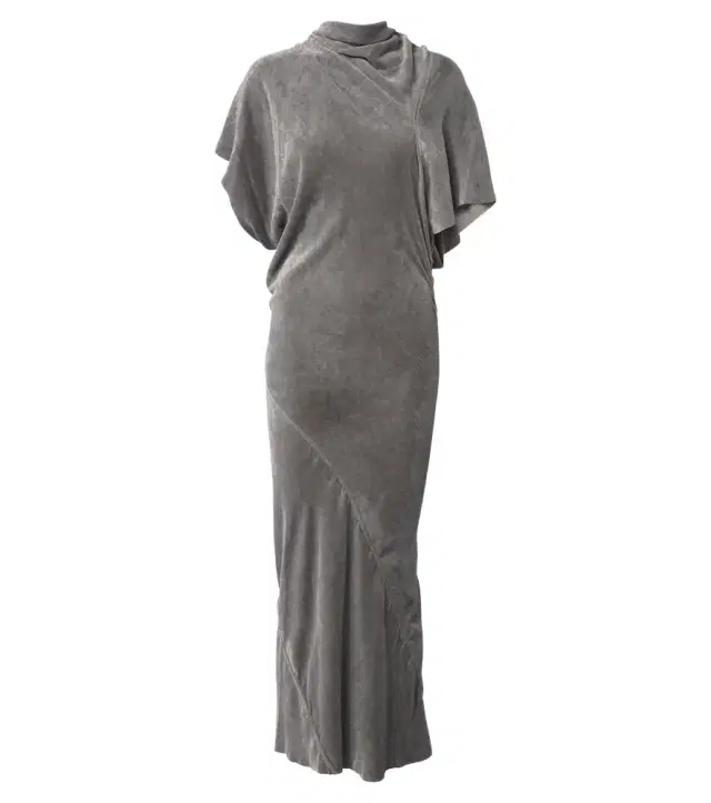 Rick Owens Seb draped velvet midi dress
