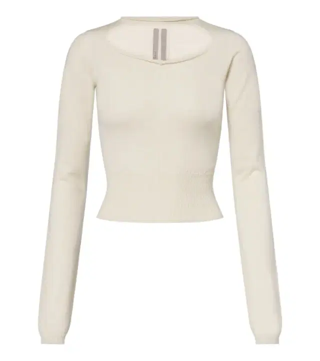 Rick Owens Slashed cut-out cropped virgin wool sweater