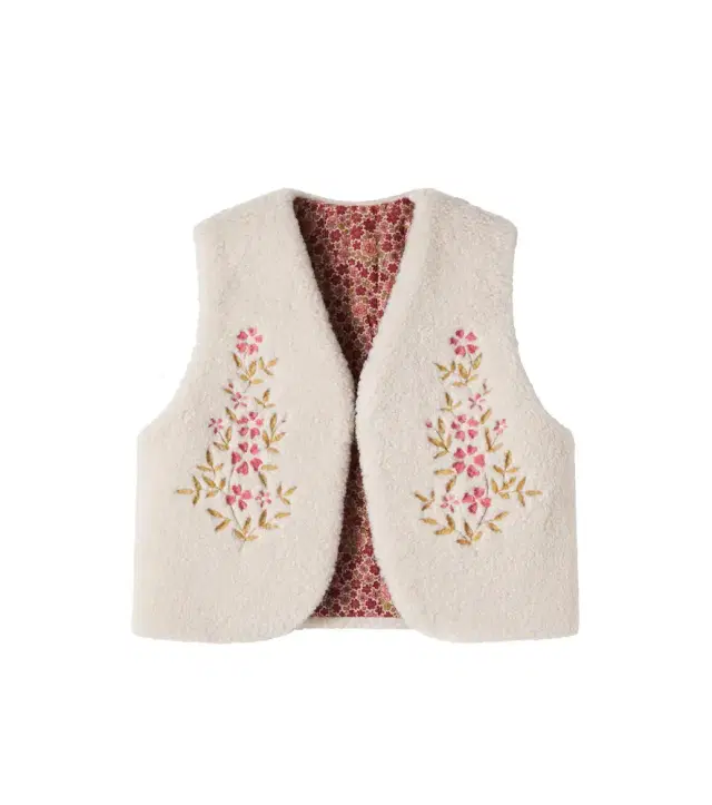C'era Una Volta Victoria floral reversible cotton vest