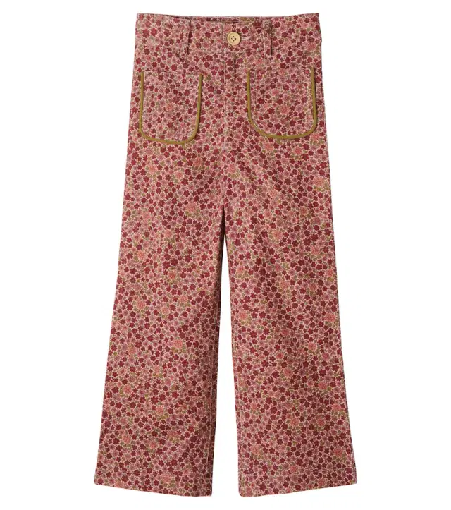 C'era Una Volta Serena floral cotton corduroy pants