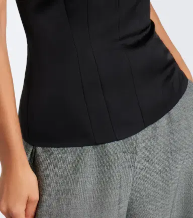 Magda Butrym Cotton and silk top | Thumbnail 3 Magda Butrym Cotton and silk top | Thumbnail 3