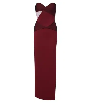 Nensi Dojaka Paneled strapless gown | Thumbnail 1