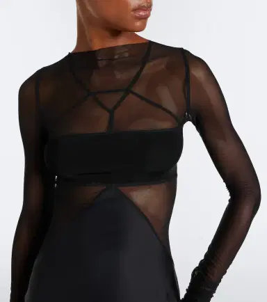 Rick Owens Combo tulle-trimmed gown | Thumbnail 3 Rick Owens Combo tulle-trimmed gown | Thumbnail 3