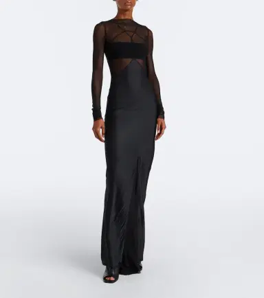 Rick Owens Combo tulle-trimmed gown | Thumbnail 4 Rick Owens Combo tulle-trimmed gown | Thumbnail 4