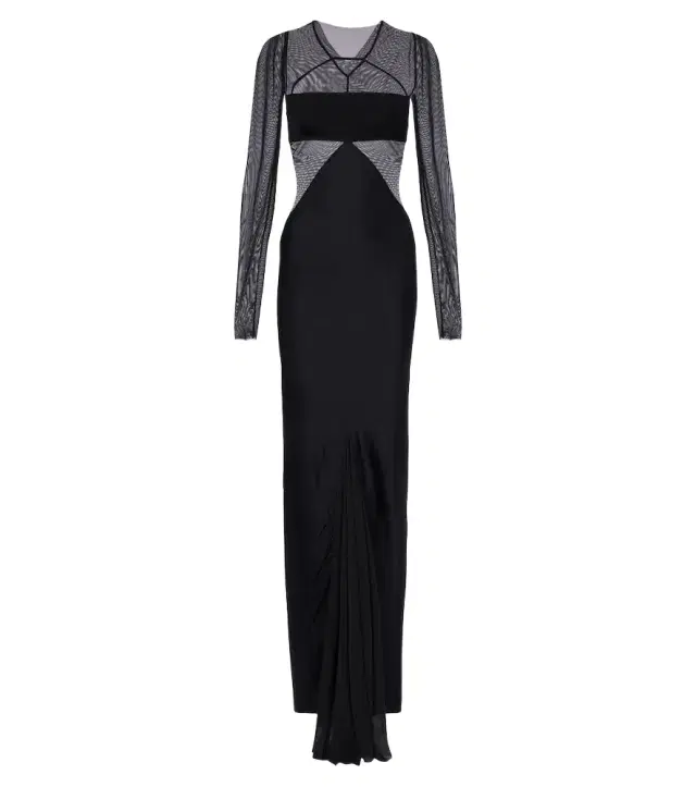 Rick Owens Combo tulle-trimmed gown