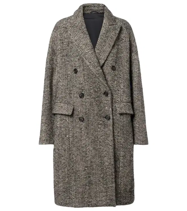 Brunello Cucinelli Herringbone wool-blend coat