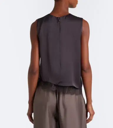 Vince Lace-trimmed satin top | Thumbnail 5