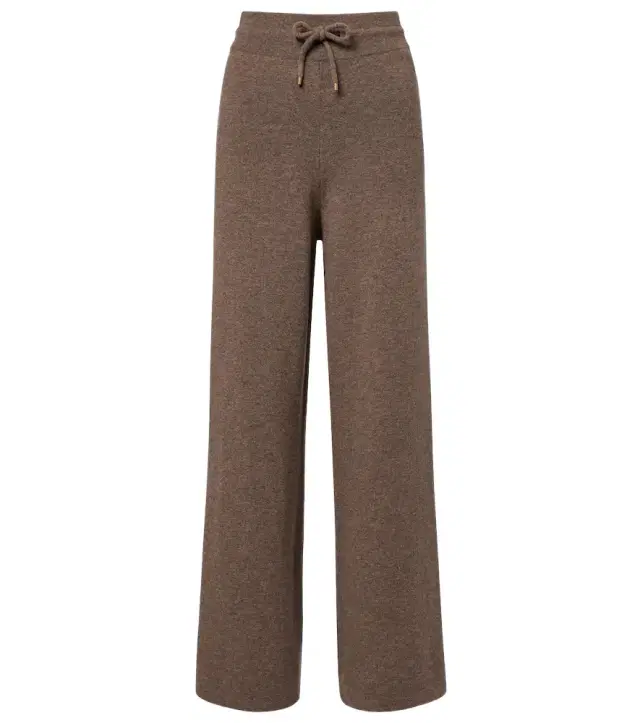Agnona Cashmere, wool, and silk wide-leg pants