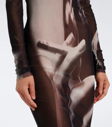 Jean Paul Gaultier Printed mesh maxi dress | Thumbnail 3