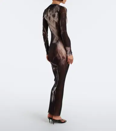 Jean Paul Gaultier Printed mesh maxi dress | Thumbnail 5