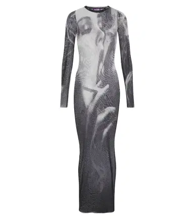 Jean Paul Gaultier Printed mesh maxi dress | Thumbnail 1