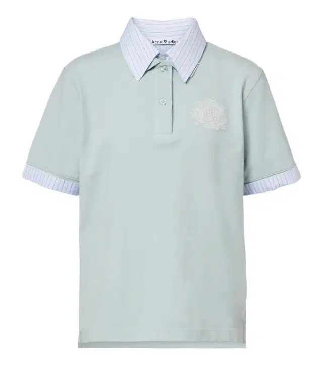 Acne Studios Layered cotton-blend piqué polo shirt