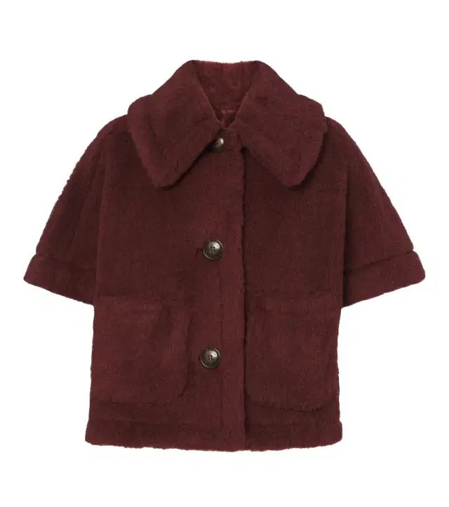 Max Mara Alpaca, wool, and silk teddy cape