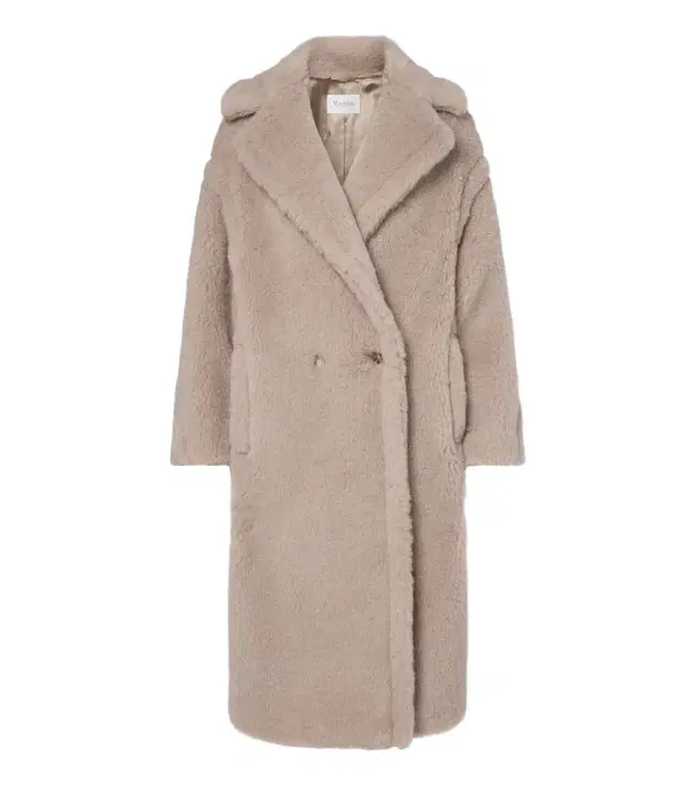 Max Mara Alpaca, wool, and silk teddy coat