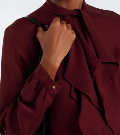 Max Mara Tie-neck silk blouse | Thumbnail 4 Max Mara Tie-neck silk blouse | Thumbnail 4