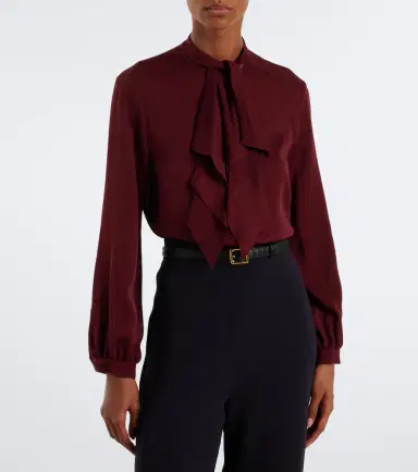 Max Mara Tie-neck silk blouse | Thumbnail 6 Max Mara Tie-neck silk blouse | Thumbnail 6