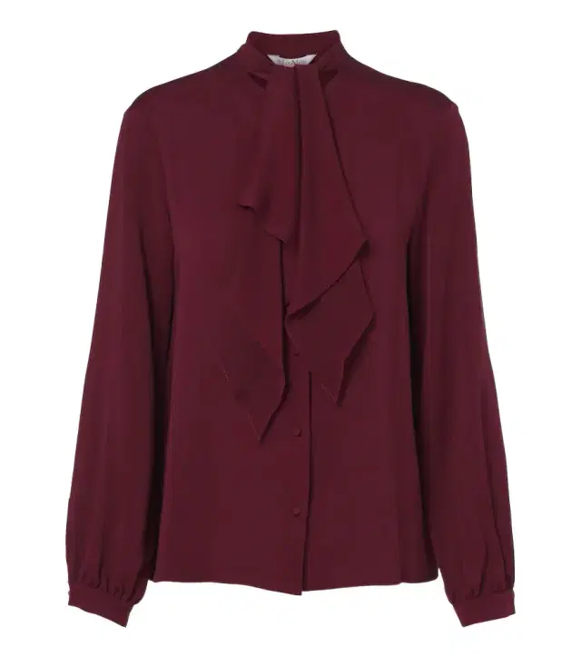 Max Mara Tie-neck silk blouse