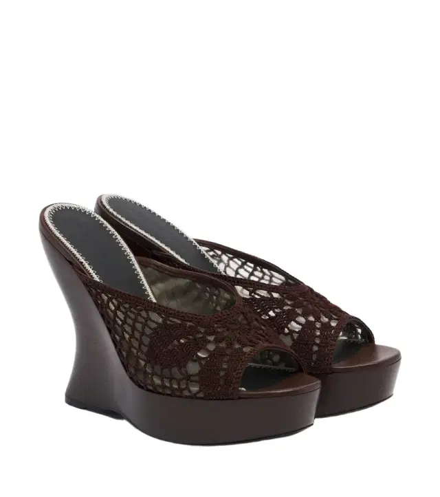 Magda Butrym Crochet wedge mules