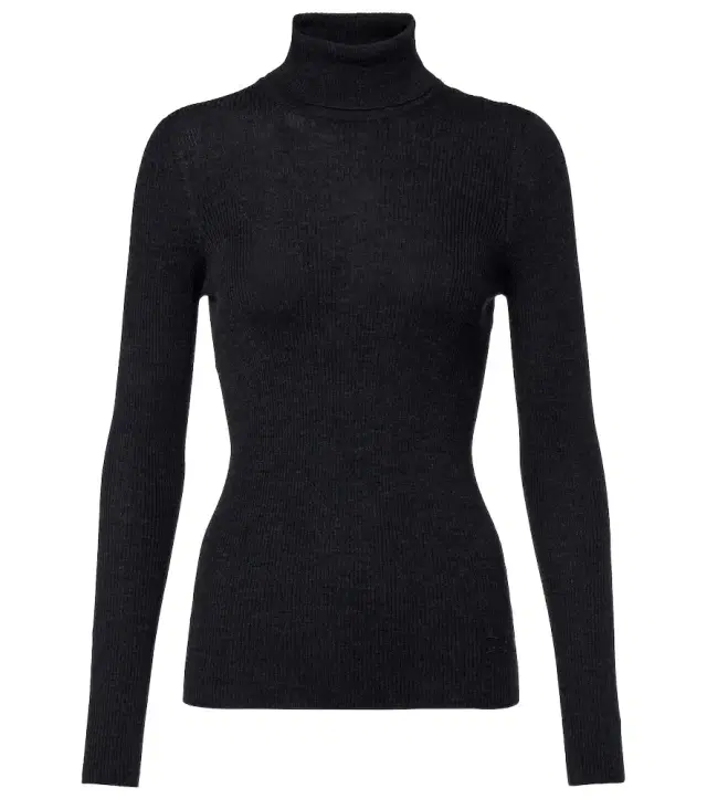 Agnona Ribbed-knit wool, silk, and cashmere sweater
