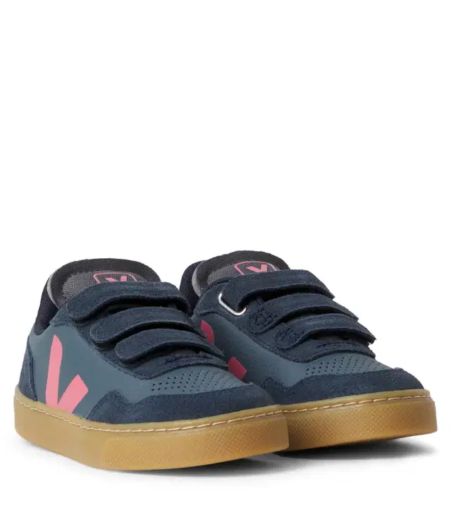 Veja Kids V-90 leather sneakers