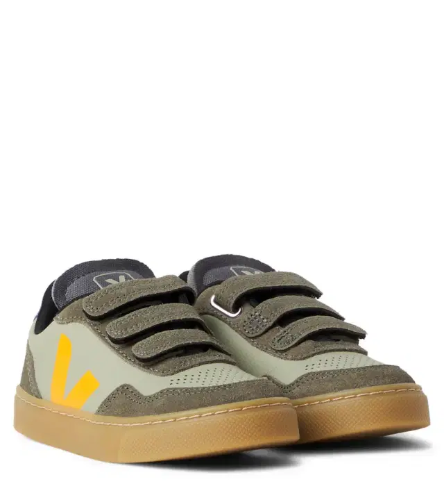 Veja Kids V-90 leather sneakers