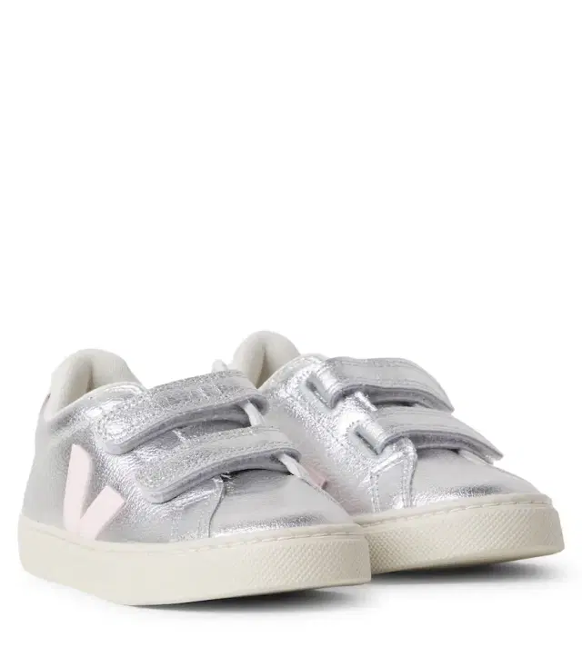 Veja Kids Esplar metallic leather sneakers