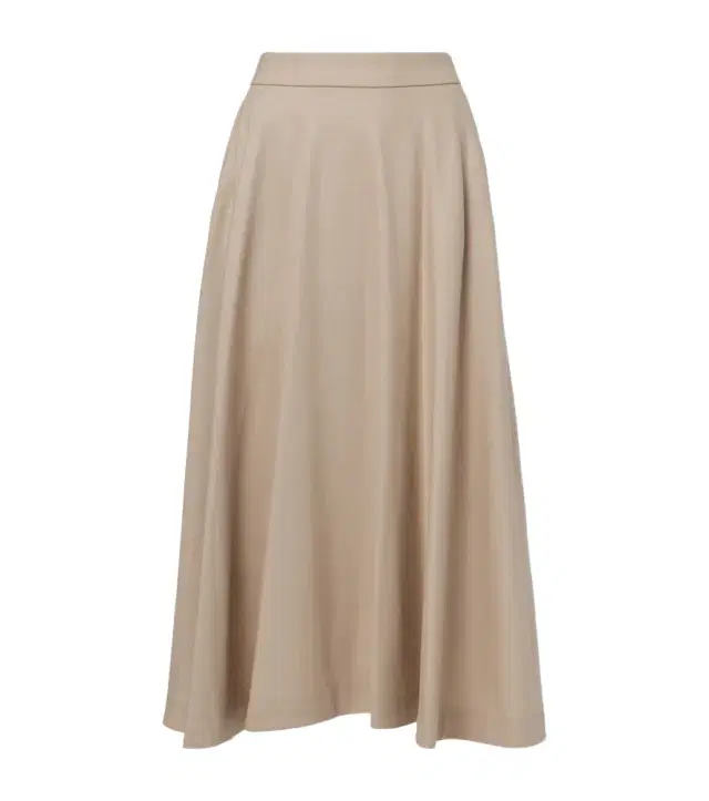 Wool midi skirt