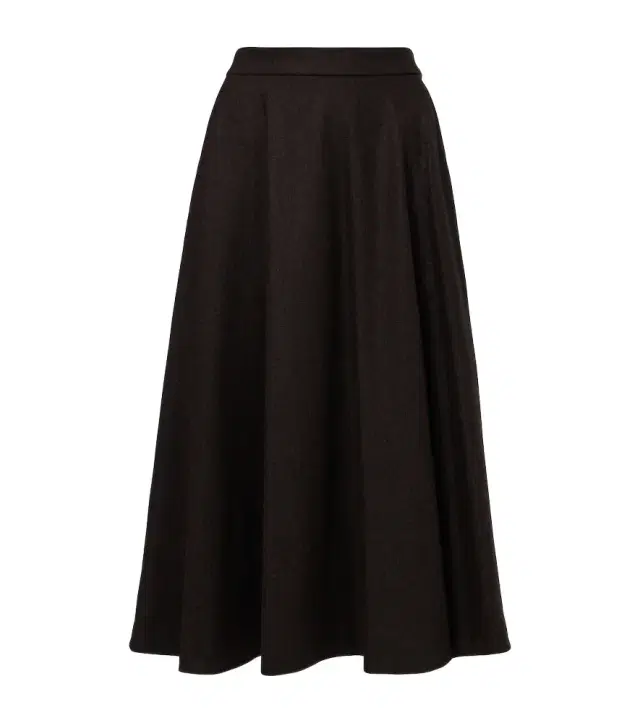 Wool midi skirt